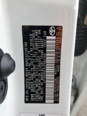 5YFBURHE8JP804166 - 2018 TOYOTA COROLLA L WHITE photo 12