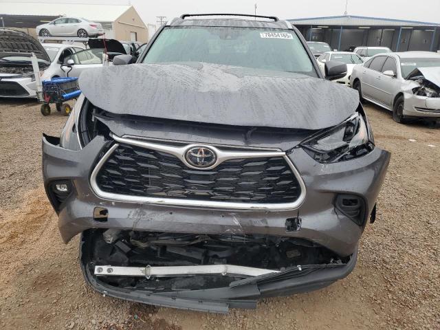 5TDHZRBH9NS196797 - 2022 TOYOTA HIGHLANDER XLE GRAY photo 5