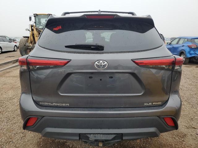 5TDHZRBH9NS196797 - 2022 TOYOTA HIGHLANDER XLE GRAY photo 6