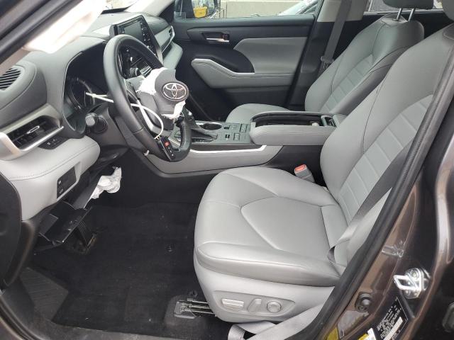 5TDHZRBH9NS196797 - 2022 TOYOTA HIGHLANDER XLE GRAY photo 7