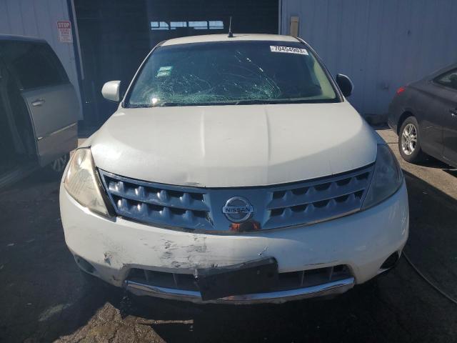 JN8AZ08T07W502558 - 2007 NISSAN MURANO SL WHITE photo 5