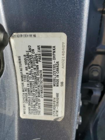 2T1KR32E73C109476 - 2003 TOYOTA COROLLA MA XR BLUE photo 12