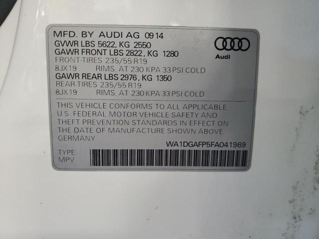 WA1DGAFP5FA041969 - 2015 AUDI Q5 PREMIUM PLUS WHITE photo 13