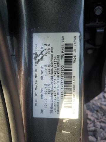JM1BL1W71D1762800 - 2013 MAZDA 3 I GRAY photo 12
