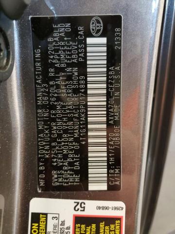 4T1G11AK9PU174889 - 2023 TOYOTA CAMRY SE NIGHT SHADE GRAY photo 12