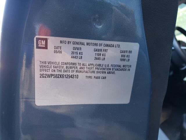2G2WP582X61294310 - 2006 PONTIAC GRAND PRIX 灰色 照片 12