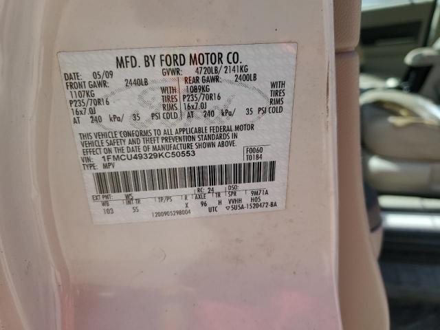 1FMCU49329KC50553 - 2009 FORD ESCAPE HYBRID CREAM photo 13