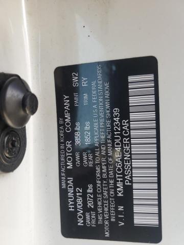 KMHTC6AE4DU123439 - 2013 HYUNDAI VELOSTER TURBO 白色 照片 12