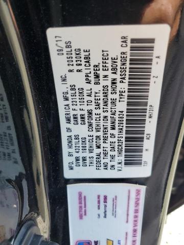 1HGCR2F51HA296834 - 2017 HONDA ACCORD SPORT 黑色 照片 12