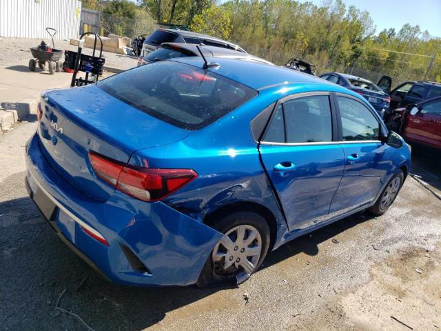 3KPA24AD3PE549619 - 2023 KIA RIO LX BLUE photo 3