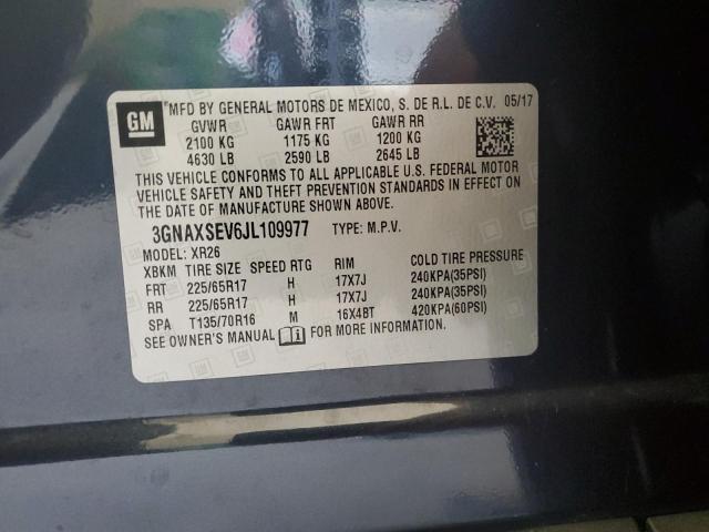 3GNAXSEV6JL109977 - 2018 CHEVROLET EQUINOX LT 黑色 照片 13