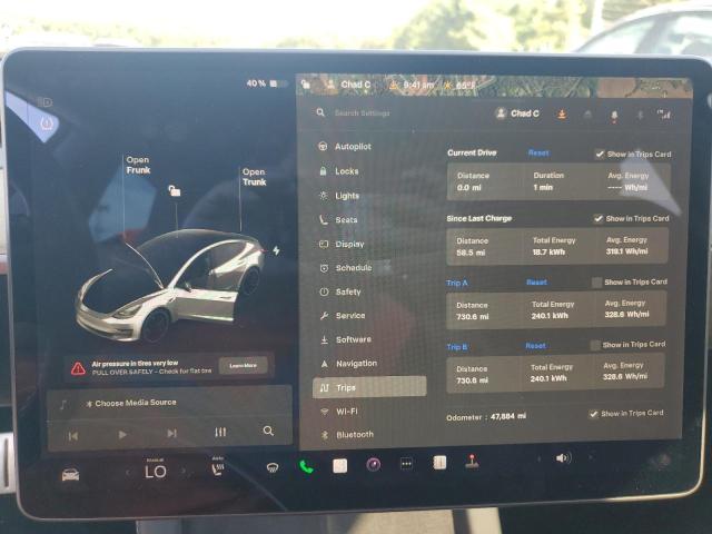 5YJ3E1EC4MF025529 - 2021 TESLA MODEL 3 WHITE photo 9