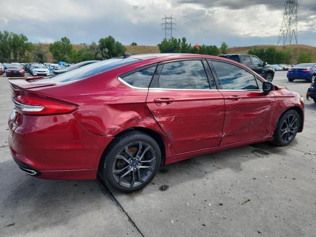 3FA6P0T9XJR273020 - 2018 FORD FUSION SE RED photo 3
