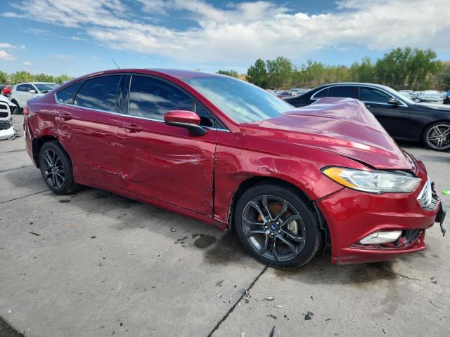 3FA6P0T9XJR273020 - 2018 FORD FUSION SE RED photo 4