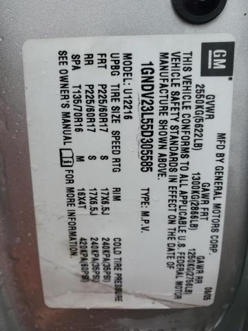 1GNDV23L55D305585 - 2005 CHEVROLET UPLANDER LS 棕色 照片 13