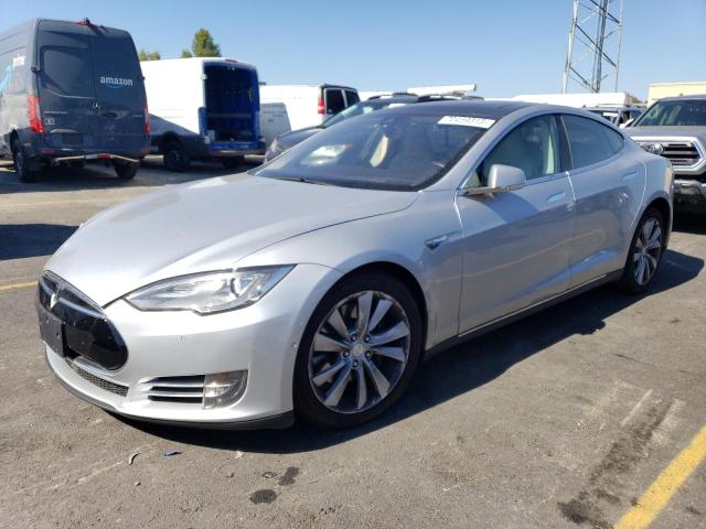 5YJSA1H11EFP52985 - 2014 TESLA MODEL S Silber Foto 1