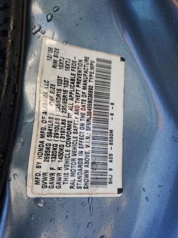 5FNRL38499B036890 - 2009 HONDA ODYSSEY EX Azul foto 14