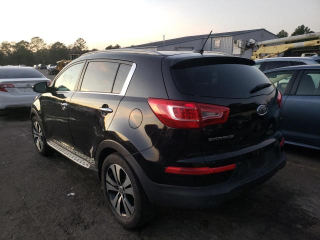 KNDPC3A20C7207801 - 2012 KIA SPORTAGE EX BLACK photo 2