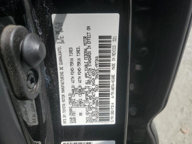 3TYAX5GN7PT080472 - 2023 TOYOTA TACOMA DOUBLE CAB أسود صورة 12