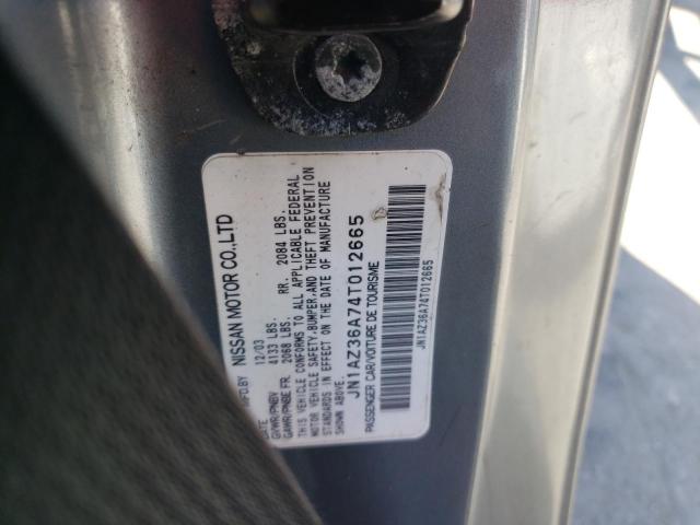 JN1AZ36A74T012665 - 2004 NISSAN 350Z ROADSTER SILVER photo 12