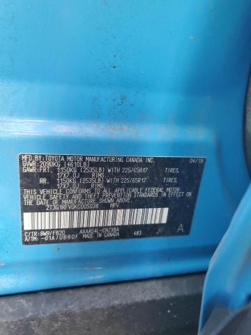 2T3G1RFV0KC005038 - 2019 TOYOTA RAV4 LE Bleu photo 14