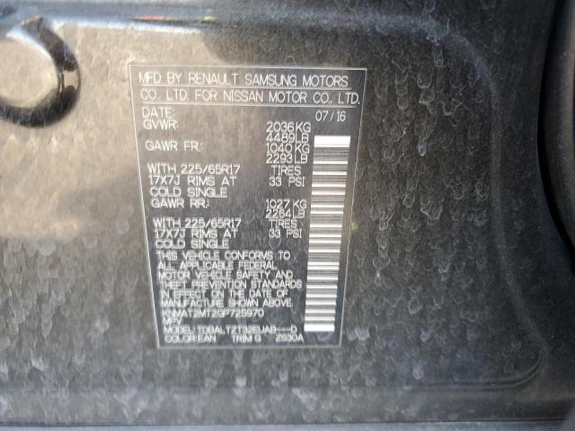 KNMAT2MT2GP725970 - 2016 NISSAN ROGUE S CHARCOAL photo 12