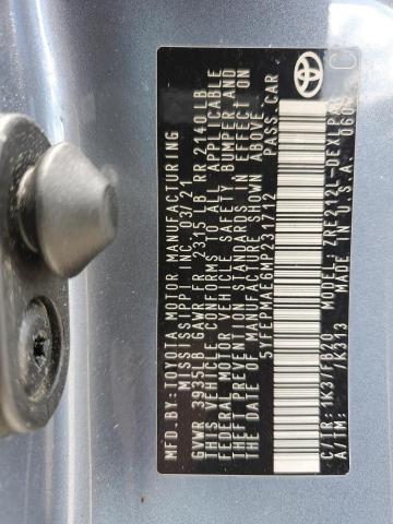 5YFEPMAE6MP231712 - 2021 TOYOTA COROLLA LE ლურჯი ფოტო 12