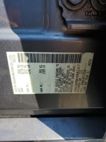 1N4AL2AP9BN488167 - 2011 NISSAN ALTIMA BASE ლურჯი ფოტო 12