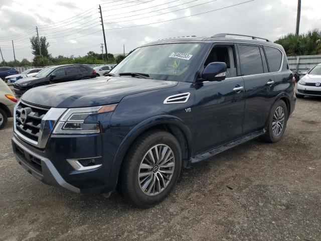 JN8AY2BA7M9373508 - 2021 NISSAN ARMADA SL BLUE photo 1