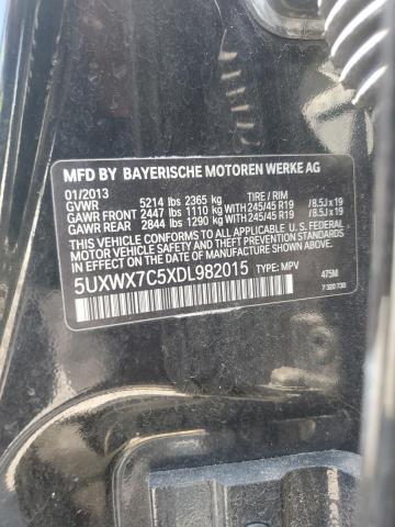 5UXWX7C5XDL982015 - 2013 BMW X3 XDRIVE35I BLACK photo 13