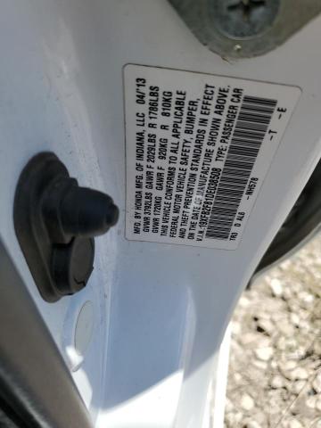 19XFB2F81DE038508 - 2013 HONDA CIVIC EX WHITE photo 12