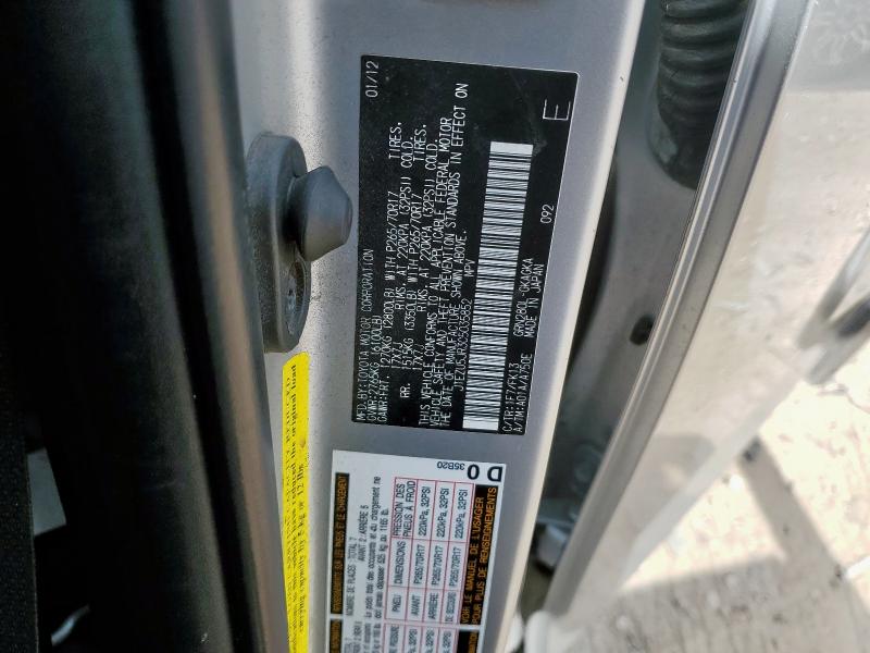 JTEZU5JR3C5035852 - 2012 TOYOTA 4RUNNER SR5 Gümüş fotoğraf 13