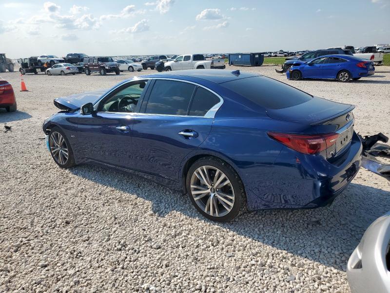 JN1EV7AR1JM442828 - 2018 INFINITI Q50 LUXE أزرق صورة 2