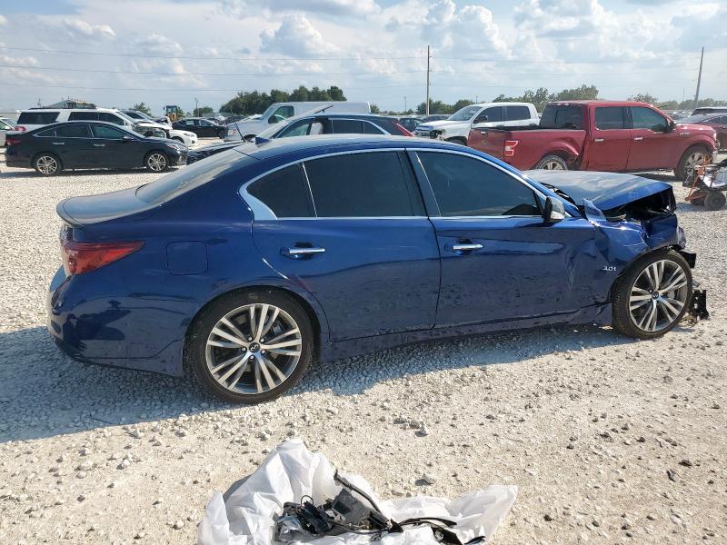 JN1EV7AR1JM442828 - 2018 INFINITI Q50 LUXE أزرق صورة 3