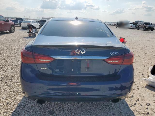 JN1EV7AR1JM442828 - 2018 INFINITI Q50 LUXE أزرق صورة 6
