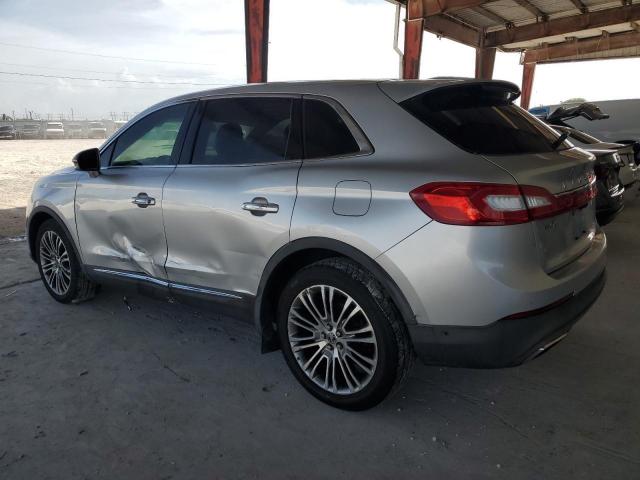 2LMTJ6LR0GBL24680 - 2016 LINCOLN MKX RESERVE SILVER photo 2