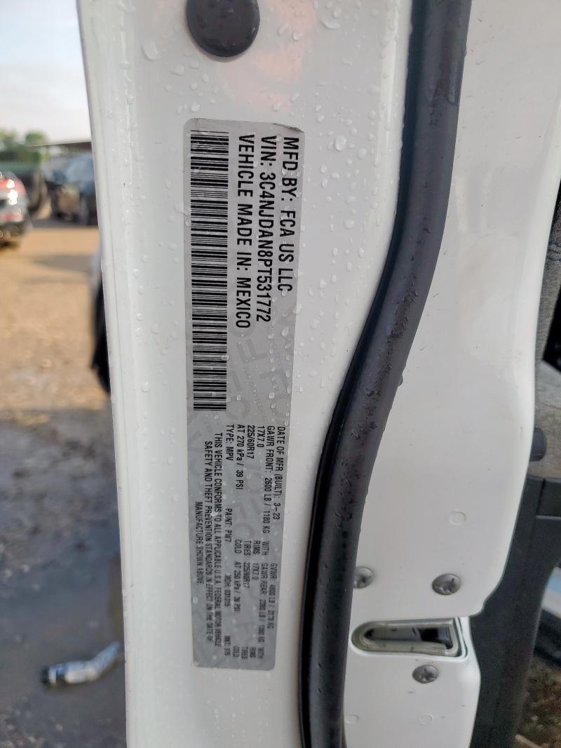 3C4NJDAN8PT531772 - 2023 JEEP COMPASS SPORT WHITE photo 13