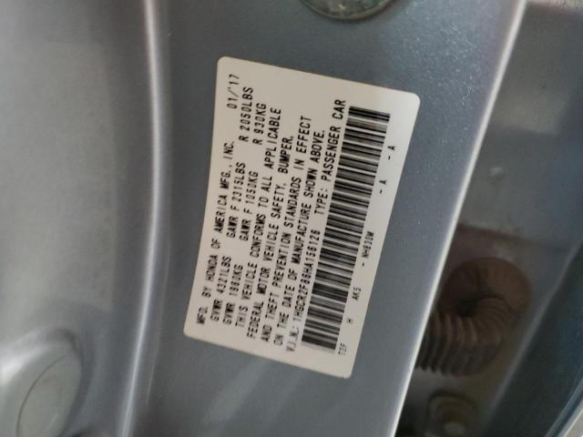 1HGCR2F86HA156126 - 2017 HONDA ACCORD EXL SILVER photo 12