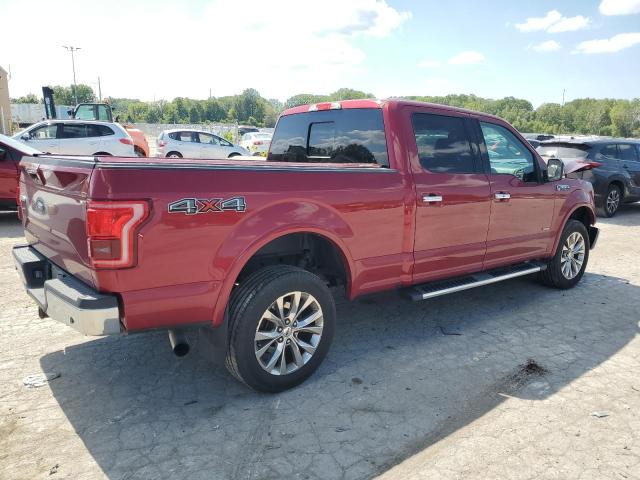 1FTFW1EG0FKE49003 - 2015 FORD F150 SUPERCREW RED photo 3