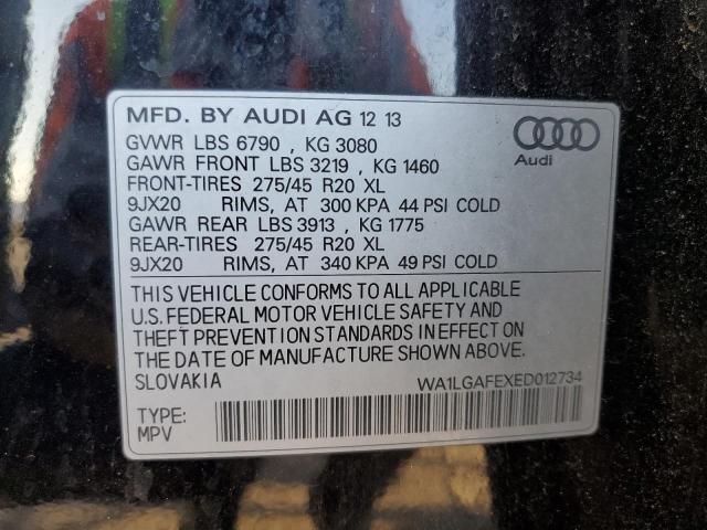 WA1LGAFEXED012734 - 2014 AUDI Q7 PREMIUM PLUS BLACK photo 13