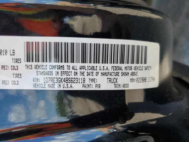 1D7RE3GK4BS623118 - 2011 DODGE DAKOTA SLT 黑色 照片 12