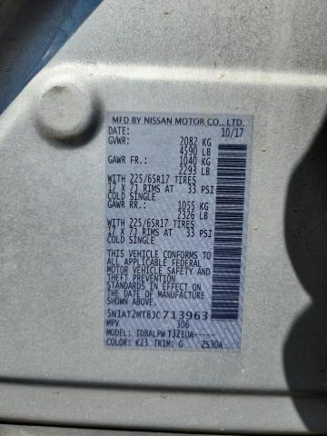 5N1AT2MT8JC713963 - 2018 NISSAN ROGUE S ვერცხლისფერი ფოტო 13