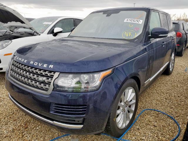 SALGR2VF3GA274335 - 2016 LAND ROVER RANGE ROVE BLUE photo 2