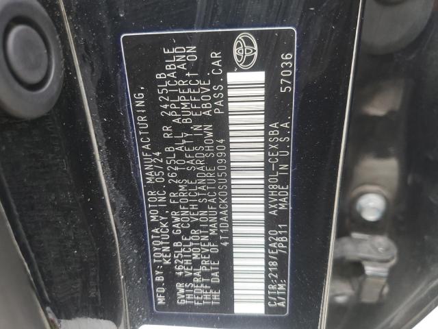 4T1DAACK0SU509904 - 2025 TOYOTA CAMRY XSE BLACK photo 12