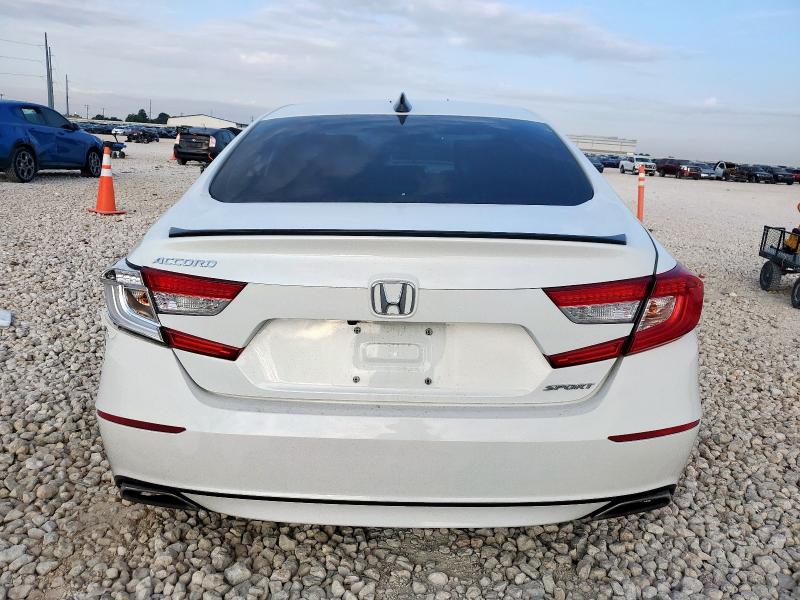 1HGCV1F34NA031230 - 2022 HONDA ACCORD SPORT WHITE photo 6