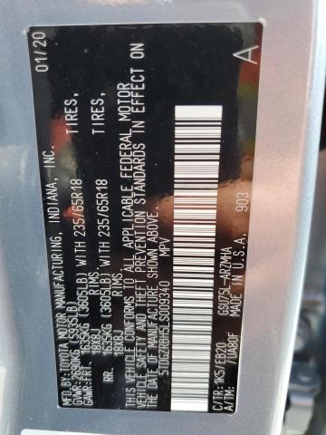 5TDGZRBH5LS009340 - 2020 TOYOTA HIGHLANDER XLE Blau Foto 13