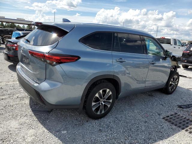5TDGZRBH5LS009340 - 2020 TOYOTA HIGHLANDER XLE Blau Foto 3