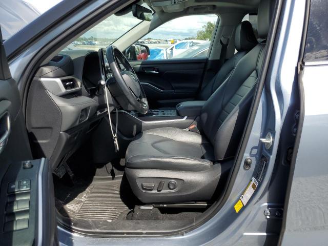 5TDGZRBH5LS009340 - 2020 TOYOTA HIGHLANDER XLE Blau Foto 7