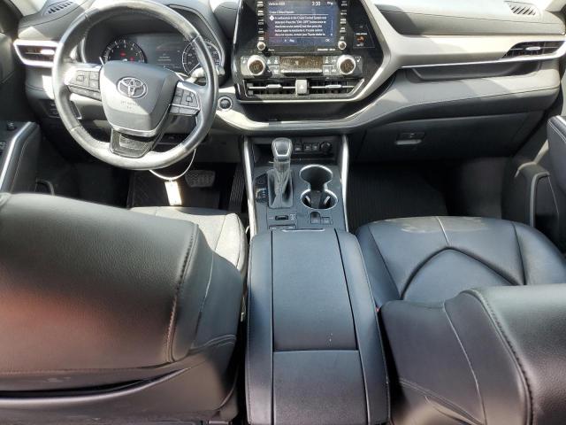 5TDGZRBH5LS009340 - 2020 TOYOTA HIGHLANDER XLE Blau Foto 8