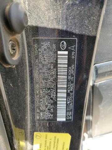 JTHBA30G365155334 - 2006 LEXUS ES 330 BLACK photo 12